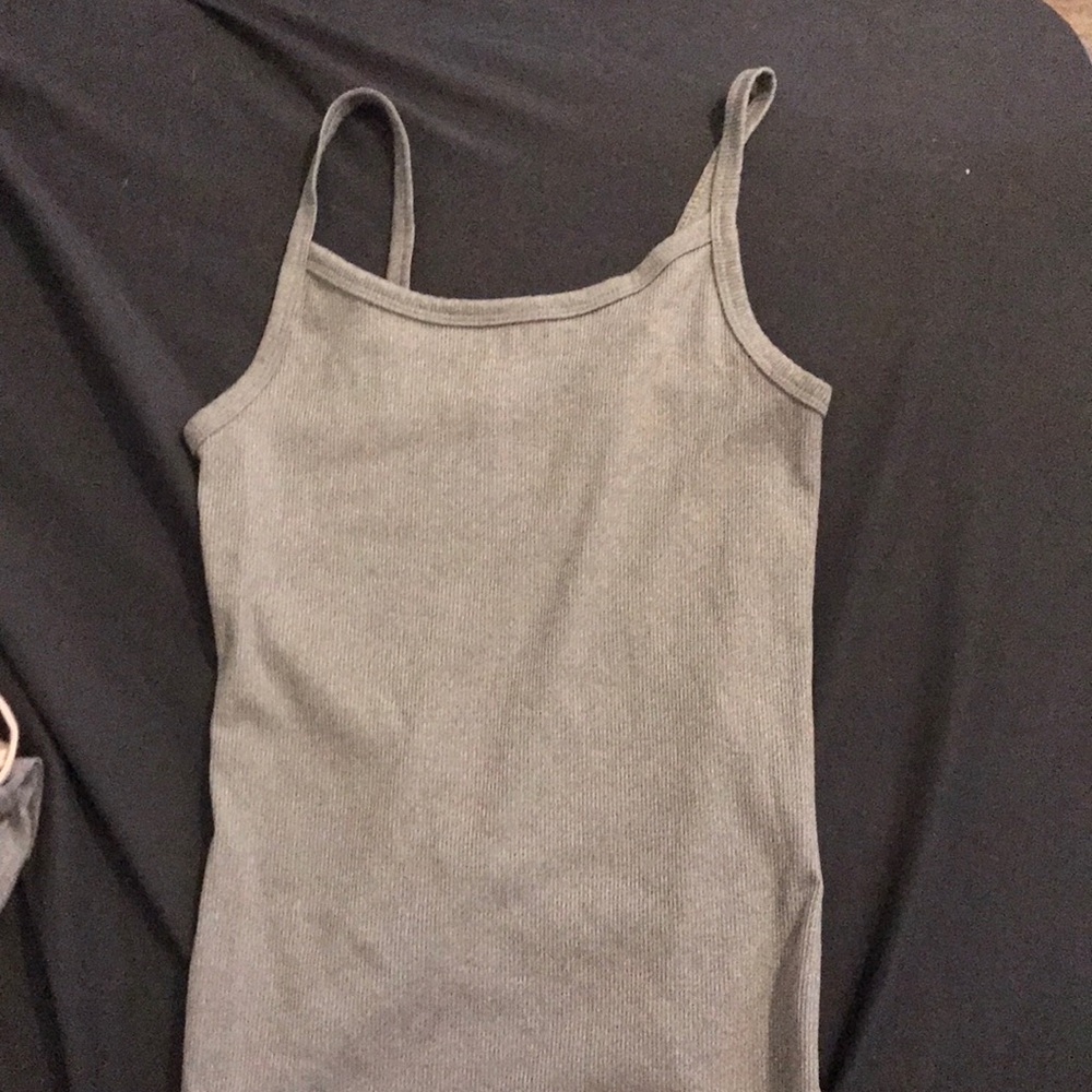 Grey spaghetti strap